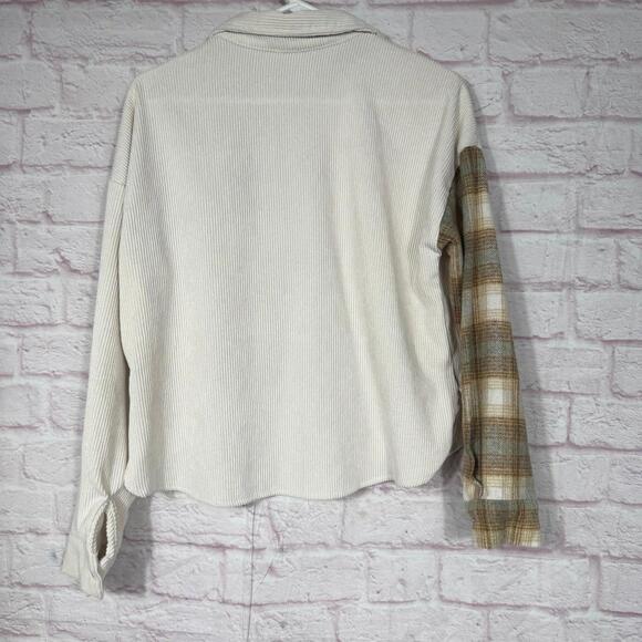 Blu Pepper Plaid and Corduroy Button-Up Shirt Medium - Picture 7 of 7